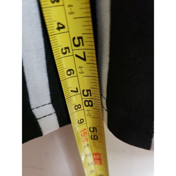 Nemidor Midi Dress Black white Striped 24W Stretch pockets NEW - Picture 5 of 9